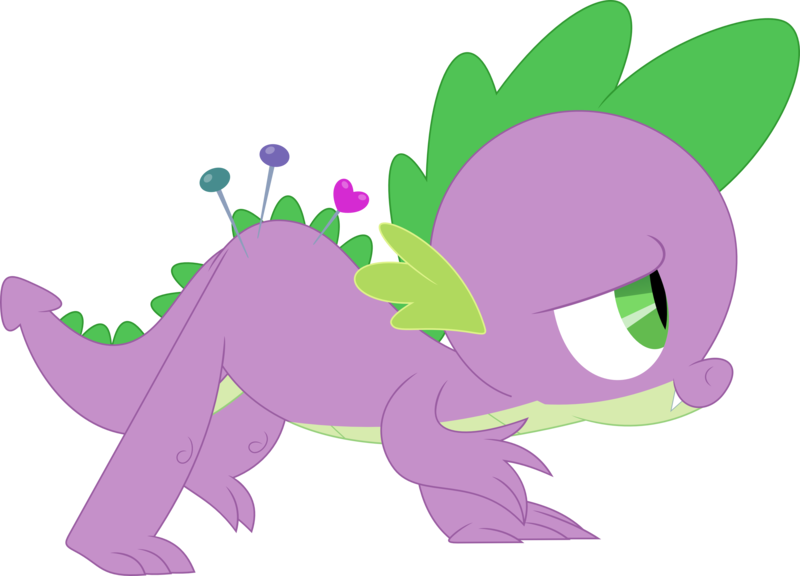 Size: 3593x2589 | Tagged: artist:porygon2z, derpibooru import, dragon, fangs, green isn't your color, male, pincushion spike, pins, quadrupedal spike, safe, simple background, smiling, solo, spike, transparent background, vector