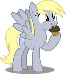 Size: 4364x5000 | Tagged: safe, artist:dashiesparkle, derpibooru import, derpy hooves, pegasus, pony, .svg available, absurd resolution, eating, female, food, mare, muffin, simple background, solo, transparent background, vector