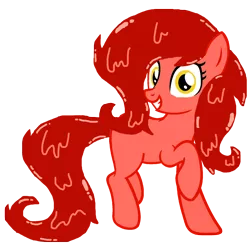 Size: 1536x1536 | Tagged: artist:motownwarrior01, artist:pegasski, base used, derpibooru import, goo pony, oc, oc:cherry, original species, safe, simple background, solo, transparent background, unofficial characters only