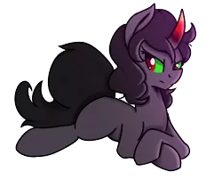 Size: 1634x1323 | Tagged: artist:themodpony, black, derpibooru import, king sombra, lying, prone, queen umbra, rule 63, safe, simple background, solo