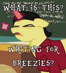 Size: 518x572 | Tagged: artist:chopsticks, breezie, community, derpibooru import, funny, meme, picture for breezies (reaction image), ponified, ponified meme, reaction image, reading, rule 85, safe, senor chang, solo, squint, tv show