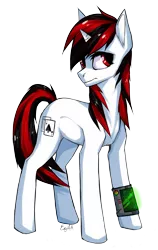 Size: 3500x5545 | Tagged: safe, artist:enjaadjital, derpibooru import, oc, oc:blackjack, unofficial characters only, pony, unicorn, fallout equestria, fallout equestria: project horizons, fanfic, cutie mark, fanfic art, female, hooves, horn, mare, pipbuck, solo