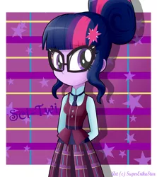 Size: 1024x1152 | Tagged: safe, artist:supererikastar, derpibooru import, sci-twi, twilight sparkle, equestria girls, clothes, crystal prep academy uniform, school uniform, solo