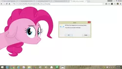 Size: 1366x768 | Tagged: artist:php76, derpibooru import, error message, google chrome, looking at you, ms paint, pinkie pie, ponk, safe, solo, tab humor, windows, windows 8, windows 8.1