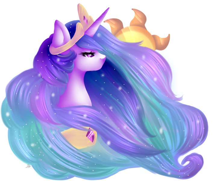 Size: 2546x2100 | Tagged: artist:bambudess, artist:xkittyblue, collaboration, derpibooru import, princess celestia, safe, solo