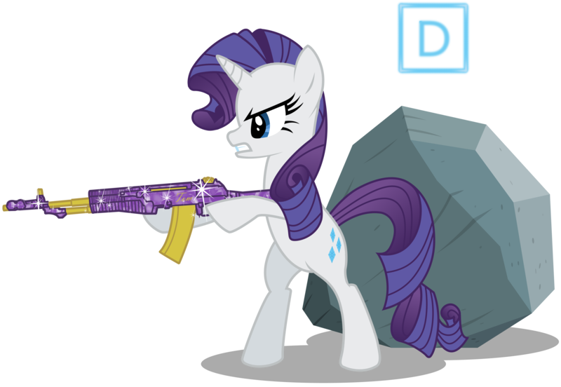 Size: 5180x3575 | Tagged: safe, artist:mtriton, derpibooru import, rarity, tom, pony, unicorn, the return of harmony, an-94, gun, rifle, simple background, solo, transparent background, vector, weapon