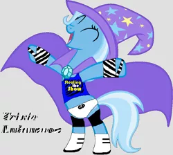 Size: 900x807 | Tagged: safe, artist:skulluigi, derpibooru import, trixie, pony, unicorn, 1000 hours in ms paint, crossover, dolph ziggler, eyes closed, female, mare, ms paint, parody, solo, wrestling, wwe