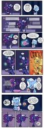 Size: 1280x3680 | Tagged: safe, artist:herny, derpibooru import, princess luna, trixie, pony, unicorn, luna-afterdark, ask, broken teeth, coffee, comic, donut, female, food, hat, implied kevin, magic, mare, telekinesis, tumblr