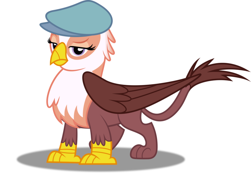 Size: 5000x3470 | Tagged: safe, artist:dashiesparkle, derpibooru import, gimme moore, gryphon, the lost treasure of griffonstone, absurd resolution, hat, newsboy hat, ponyscape, raised eyebrow, shopkeeper, simple background, solo, .svg available, transparent background, vector
