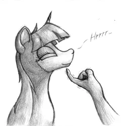 Size: 2872x2872 | Tagged: artist:bcrich40, chin, chin scratch, derpibooru import, hand, human, monochrome, safe, twilight sparkle