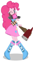 Size: 622x1125 | Tagged: safe, derpibooru import, edit, vector edit, pinkie pie, equestria girls, crossover, pinkie pyro, pyro, simple background, team fortress 2, transparent background, vector