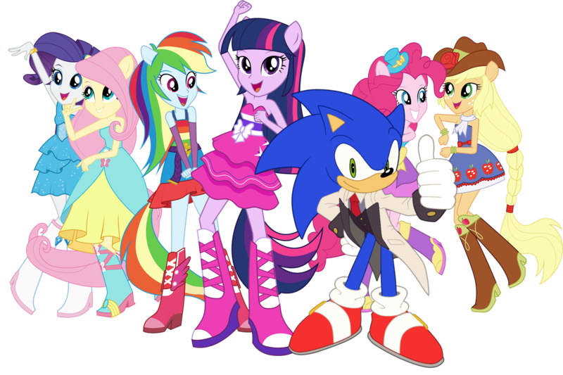 Size: 1620x1080 | Tagged: safe, artist:snicketbar, artist:sugar-loop, derpibooru import, edit, vector edit, applejack, fluttershy, pinkie pie, rainbow dash, rarity, twilight sparkle, equestria girls, boots, bracelet, clothes, cowboy boots, cowboy hat, crossover, dress, fall formal outfits, hat, high heel boots, humane six, jewelry, mane six, sega, shoes, simple background, sonic the hedgehog, sonic the hedgehog (series), transparent background, vector