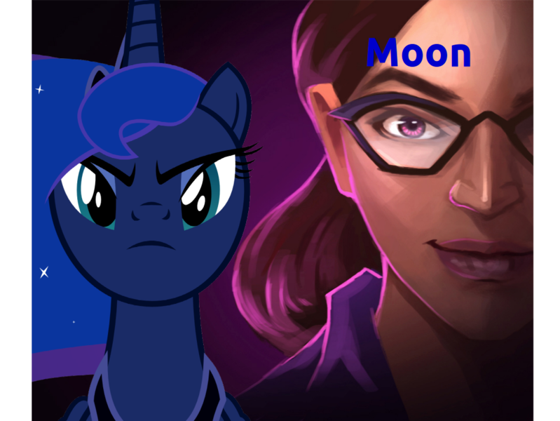 Size: 1058x794 | Tagged: artist:biggreenpepper, artist:nickman983, crossover, derpibooru import, edit, miss pauling, princess luna, safe, team fortress 2, vector, vector edit