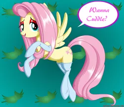 Size: 2888x2500 | Tagged: artist:rexpony, bronybait, clothes, derpibooru import, eyeshadow, fluttershy, makeup, socks, solo, suggestive