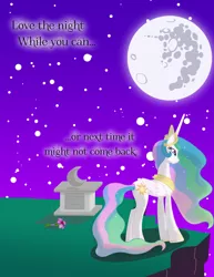 Size: 3500x4529 | Tagged: artist:grimwolfsierra, crying, derpibooru import, feels, grave, mare in the moon, moon, princess celestia, princess luna, sad, safe, solo