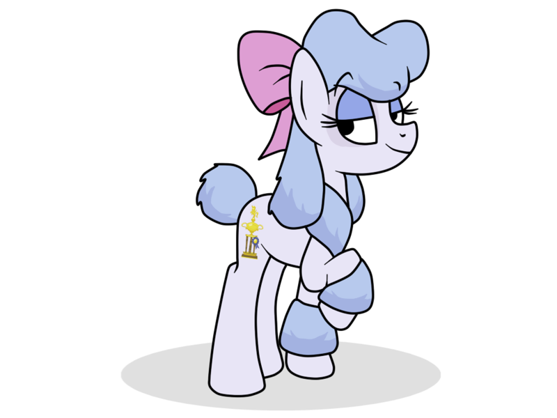 Size: 1024x768 | Tagged: artist:princesslovelypony, bedroom eyes, derpibooru import, georgette, hair bow, oliver and company, ponified, raised hoof, safe, short tail