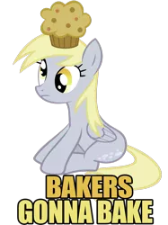 Size: 1280x1707 | Tagged: safe, artist:itsjustred, derpibooru import, derpy hooves, pegasus, pony, female, food, haters gonna hate, mare, meme, muffin, solo