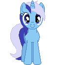 Size: 128x133 | Tagged: safe, artist:onil innarin, derpibooru import, minuette, pony, c:, female, looking at you, mare, pixel art