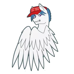 Size: 4000x4000 | Tagged: artist:liefsong, derpibooru import, hat, hippogriff, make america great again, make equestria great again, male, oc, oc:delta dart, safe, solo, unofficial characters only