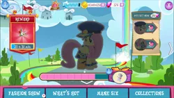 Size: 1280x720 | Tagged: safe, derpibooru import, admiral fairy flight, fluttershy, ancient wonderbolts uniform, clothes, crack is cheaper, dress, gameloft, vip, why gameloft why