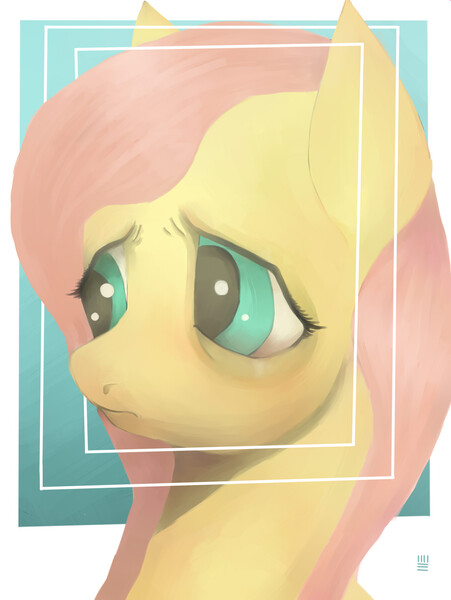 Size: 1200x1598 | Tagged: artist:ashesandpudding, derpibooru import, fluttershy, sad, safe, solo