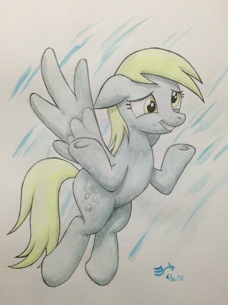 Size: 1530x2048 | Tagged: safe, artist:michiito, derpibooru import, derpy hooves, pegasus, pony, female, mare, solo