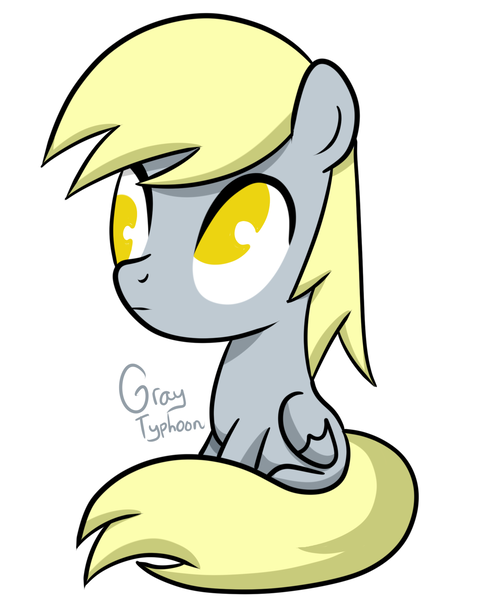 Size: 1600x2000 | Tagged: safe, artist:graytyphoon, derpibooru import, derpy hooves, pegasus, pony, cute, derpabetes, female, mare, simple background, sitting, solo, white background