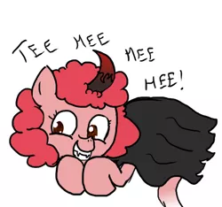 Size: 640x600 | Tagged: artist:ficficponyfic, color, colored, color edit, colt quest, cute, demon, demon pony, derpibooru import, disguise, edit, evil, fangs, female, floating, giggling, horn, illusion, oc, oc:pipadeaxkor, pure unfiltered evil, safe, solo, unofficial characters only