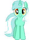 Size: 128x133 | Tagged: safe, artist:onil innarin, derpibooru import, lyra heartstrings, pony, c:, female, looking at you, mare, pixel art, solo
