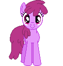 Size: 128x133 | Tagged: safe, artist:onil innarin, derpibooru import, berry punch, berryshine, pony, c:, female, looking at you, mare, pixel art, solo