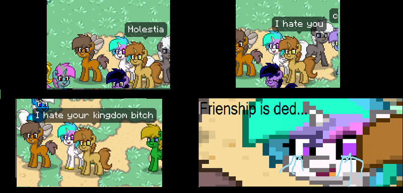 Size: 870x418 | Tagged: derpibooru import, insult, oc, pony town, princess celestia, suggestive, vulgar