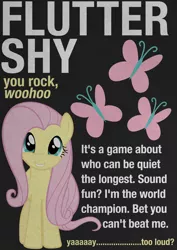 Size: 2480x3508 | Tagged: artist:skeptic-mousey, derpibooru import, fluttershy, poster, quote, safe, solo, typography