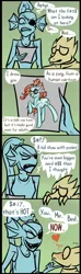 Size: 446x1500 | Tagged: alphys, artist:countaile, blushing, comic, crossover, derpibooru import, drawing, female, imminent sex, lesbian, ponified, suggestive, swearing, undertale, undyne, vulgar