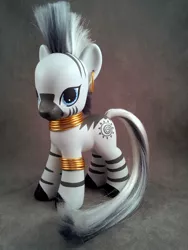 Size: 1024x1365 | Tagged: artist:hannaliten, brushable, custom, derpibooru import, fashion style, irl, photo, safe, solo, toy, zebra, zecora