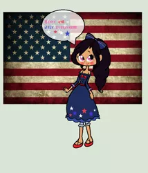 Size: 640x748 | Tagged: 4th of july, american flag, american independence day, artist:obeliskgirljohanny, derpibooru import, human, humanized, independence day, oc, oc:strawberry rose, patriotic, safe, solo, unofficial characters only