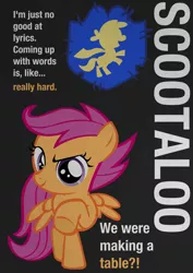 Size: 2480x3508 | Tagged: artist:skeptic-mousey, derpibooru import, poster, quote, safe, scootaloo, solo, typography