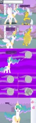 Size: 1000x3426 | Tagged: safe, artist:hakar-kerarmor, derpibooru import, princess celestia, oc, oc:bastion, alicorn, unicorn, ask four inept guardponies, female, male, mare, moon, royal guard, stallion, to the moon