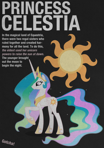 Size: 2480x3508 | Tagged: artist:skeptic-mousey, derpibooru import, poster, princess celestia, safe, solo, typography