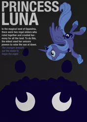 Size: 2480x3508 | Tagged: artist:skeptic-mousey, derpibooru import, poster, princess luna, s1 luna, safe, solo, typography