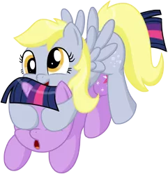 Size: 2040x2120 | Tagged: safe, artist:transparentpony, derpibooru import, derpy hooves, twilight sparkle, pegasus, pony, covering eyes, female, guess who, lesbian, mare, shipping, twerpy