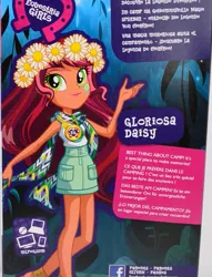 Size: 821x1075 | Tagged: safe, derpibooru import, gloriosa daisy, equestria girls, legend of everfree, boho, box art, camp fashion show outfit, clothes, doll, equestria girls logo, french, german, outfit, promotional art, solo, spanish, toy