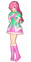 Size: 1500x3000 | Tagged: 3d, artist:lokelios, clothes, derpibooru import, dress, g3, human, humanized, minty, mmd, safe, solo, winter minty