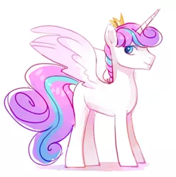 Size: 1280x1289 | Tagged: safe, artist:aphphphphp, derpibooru import, princess flurry heart, alicorn, pony, crown, jewelry, older, prince frosty heart, prince glacier star, regalia, rule 63, sketch, solo