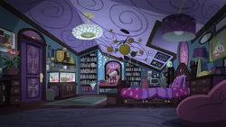 Size: 791x445 | Tagged: safe, derpibooru import, spike, spike the regular dog, dog, equestria girls, legend of everfree, aquarium, background, bed, bedroom, lamp, no pony, periodic table, picture, room, scenery, sci-twi's room, telescope