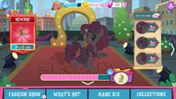 Size: 1280x720 | Tagged: clothes, crack is cheaper, derpibooru import, dress, gameloft, pinkie pie, safe, vip, why gameloft why