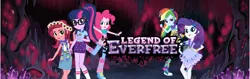 Size: 1920x609 | Tagged: safe, derpibooru import, gloriosa daisy, pinkie pie, rainbow dash, rarity, sci-twi, twilight sparkle, equestria girls, legend of everfree, camp everfree outfits, camp fashion show outfit, clothes, converse, female, looking at you, shoes