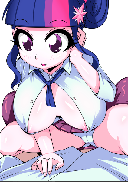 Size: 626x888 | Tagged: questionable, artist:kabutoro, derpibooru import, sci-twi, twilight sparkle, human, equestria girls, adorasexy, areola, big breasts, breasts, busty twilight sparkle, cameltoe, cleavage, clothes, cute, female, human coloration, human on equestria girl action, imminent sex, nipples, offscreen character, open clothes, open mouth, open shirt, panties, partial nudity, pleated skirt, sexy, simple background, skirt, skirt lift, underwear, upskirt, white background, white underwear