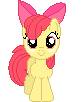 Size: 84x102 | Tagged: adorabloom, apple bloom, artist:onil innarin, c:, cute, derpibooru import, filly, looking at you, pixel art, safe, simple background, solo, transparent background