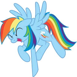 Size: 3000x3006 | Tagged: artist:crazypon3, derpibooru import, rainbow dash, safe, simple background, solo, transparent background, vector