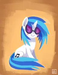 Size: 2300x3000 | Tagged: safe, artist:verrmont, derpibooru import, vinyl scratch, pony, unicorn, blushing, solo